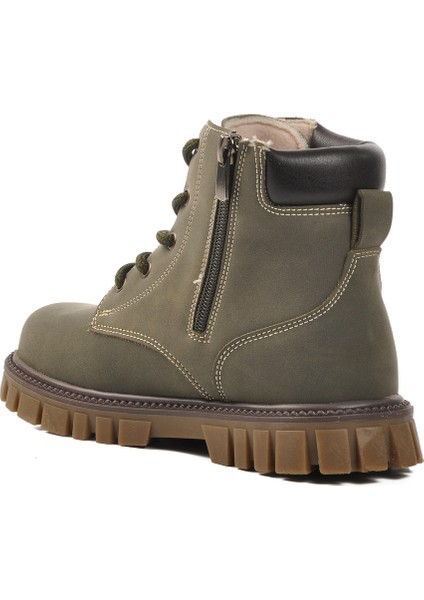 Haki Fermuarlı Unisex Çocuk Bot 1782 F