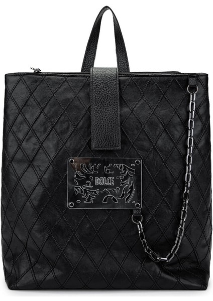 Kadın Vegan Siyah Kap Sırt Çantası 1025 248049-3 Bn Canta Y24 Black Kap