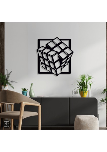 Rubiks Küp Dekoratif Metal Tablo
