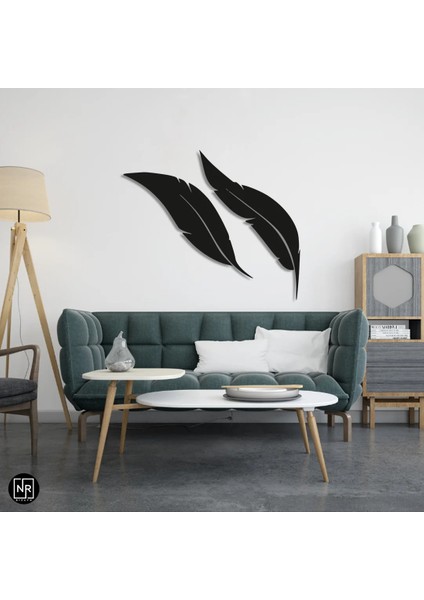 Kuş Tüyü Dekoratif Metal Duvar Tablosu modelleri