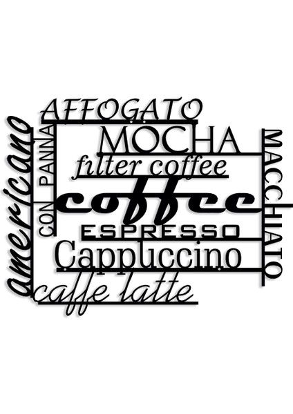 Coffee Metal Duvar Yazısı fiyatları