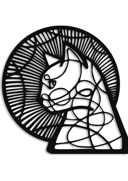 Kedi Dekoratif Metal Duvar Tablosu