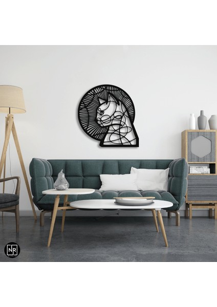Kedi Dekoratif Metal Duvar Tablosu