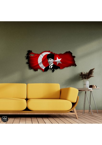 Atatürk Portresi Dekoratif Metal Tablo