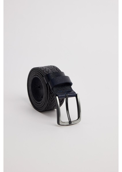 Erkek 4 cm Spor Lacivert Kemer