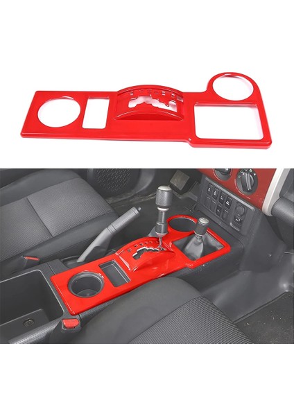 Toyota Fj Cruiser 2007-2021 Aksesuarları Için Araç Vites Paneli Ayar Kapağı Koruyucusu, Abs Kırmızı (Yurt Dışından) fiyatları