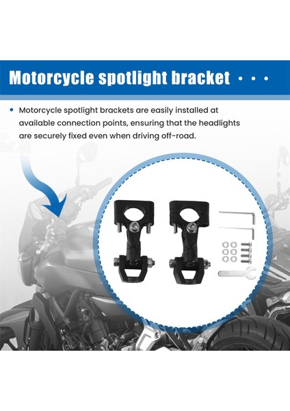 Motosiklet Spot Sabitleme Braketi Sis Lambası Montaj Braketi LED Yardımcı Lamba Braketi BMW-R1200GS F800GS/F650FS (Yurt Dışından)