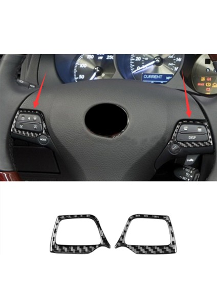 Lexus Gs 2006-2011 Için Iç Aksesuar Karbon Fiber Direksiyon Düğmesi Krom Çerçeve Trim (Yurt Dışından) fiyatları