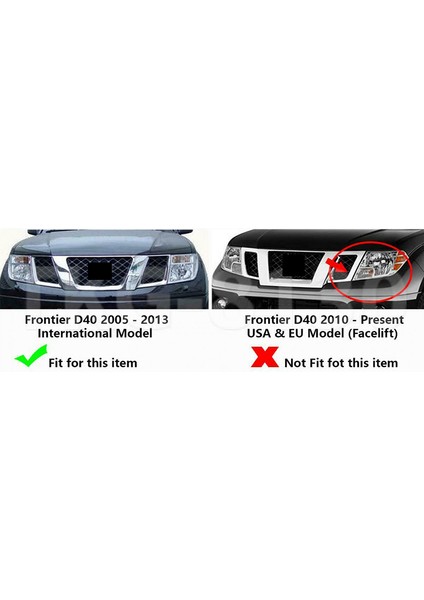 Araba Kafa Işık Lambası Hood Parçaları Far Kapağı Nissan Frontier Navara D40 2006-2013 Araba Aksesuarları (Yurt Dışından) modelleri