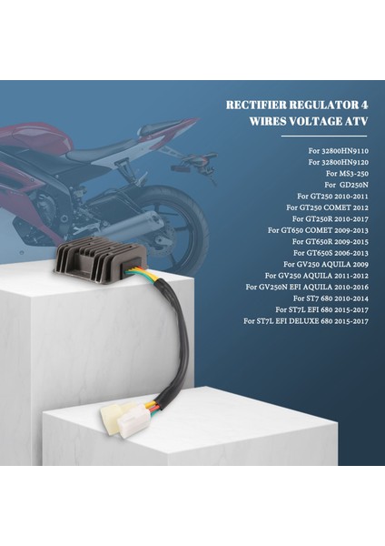 12 V Motosiklet Regülatörü Doğrultucu Hyosung GT250 GT650 Comet GT250R GT650R GT650S St7 32800HN9101 32800HN9110 (Yurt Dışından) modelleri