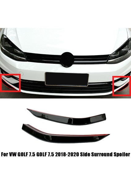 Golf 7.5 Mk 7.5 2018-2020 Için Araba Ön Ön Tampon Kürek Yan Surround Spoiler (Yurt Dışından)