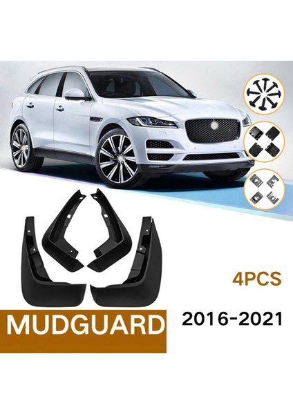 Jaguar F-Pace 2016-2021 Için Lastik Çamurluk Anti Sıçrama Lastik Çamur Flap Araba (Yurt Dışından)