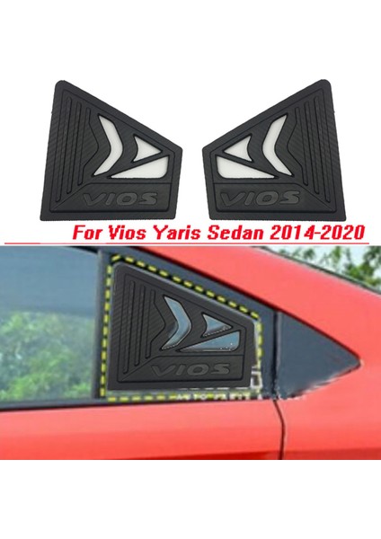 Toyota Vios Yaris Sedan 2014-2020 Için Dış Arka Araba Yan Pencere Panjur Havalandırma Araba Pencere Kapağı (Yurt Dışından)