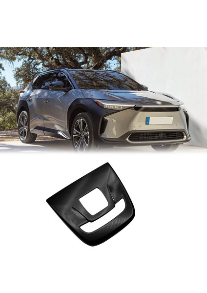 Araba Karbon Fiber Iç Ön Okuma Işığı Lambası Kapağı Trim Etiket Toyota BZ4X Subaru Solterra Düşük Yapılandırma (Yurt Dışından)