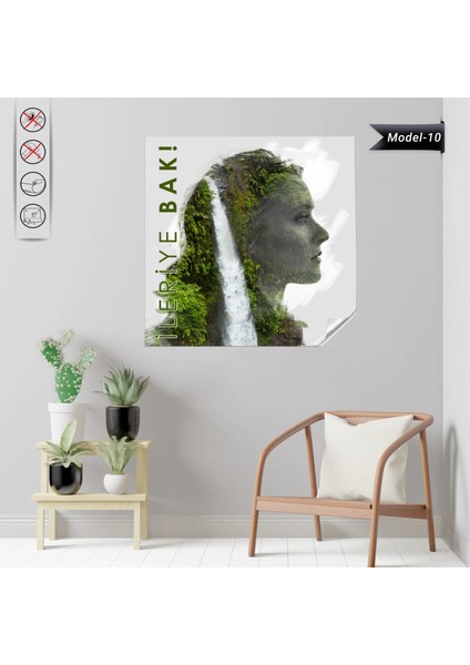 Statik Tutunma Özellikli Tablo - Poster Motivasyon (Model- 10) 72 cm x 72 cm 10