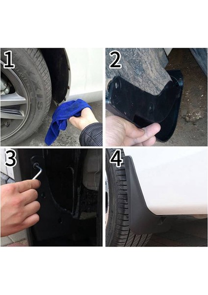 4 Adet Araba Çamur Flaps Mazda 3 Bm Bn Axela Hatchback 2014-2018 Çamurluklar Çamurluk Çamurluk Flap Splash Flaps Aksesuarları (Yurt Dışından)