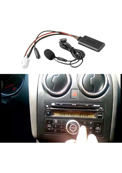Araba Bluetooth 5.0 Aux Girişi Ses Kablosu Mikrofon Handsfree Adaptörü 8pin Fiş Nissan Sylphy Tiida Qashqai Geniss (Yurt Dışından) fiyatları