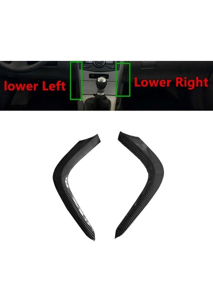 1 Çift Araba Dash A/c Hava Delikleri Trim Şeritler Toyota Corolla Altis 2007-2013 Için Abs Karbon Fiber Konsolları Çıkışları Alt Trim (Yurt Dışından)