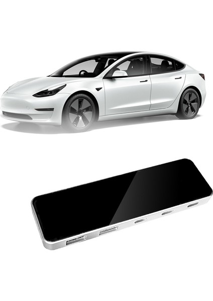 Tesla Model 3 Y 2021 Için USB Hub, 6'sı 1 Bağlantı Noktalı Hub Genişletici Hızlı Şarj Cihazı USB Ayırıcı, Tak ve Çalıştır (Yurt Dışından)