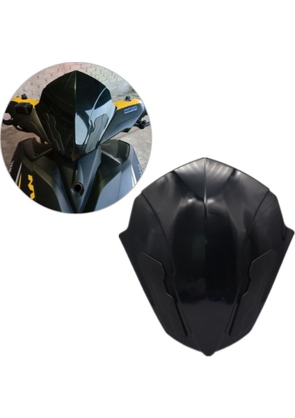 Motosiklet Ön Cam Ön Cam Siperliği Viser Yamaha Nvx 155 V1 / Aerox 155 / Nvx V2 2021 Siyah (Yurt Dışından) fiyatları