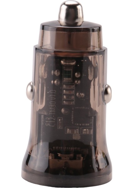 Şeffaf Araç Şarj Cihazı USB Araç Şarj Cihazı Hızlı Şarj Qc4.0 Qc3.0 Qc Scp 3A Pd Type C 30W USB Şarj Cihazı (Şeffaf Siyah) (Yurt Dışından) fiyatları