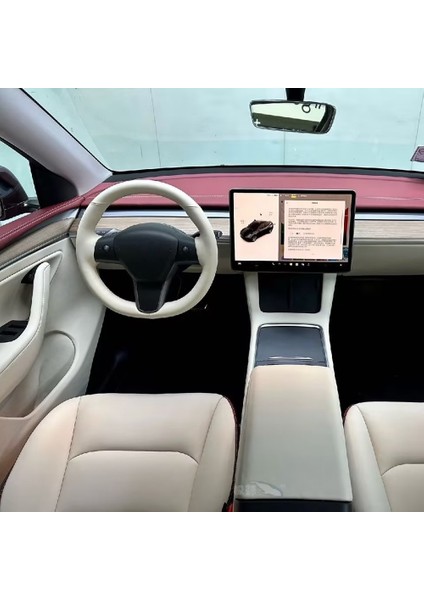 El-Dikişli Araba Direksiyon Kılıfı Tesla Model 3 Model x Model Y Model S Kulp Kılıfı Aksesuarları (Yurt Dışından)