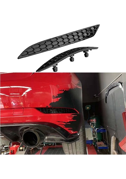 2 Adet Değiştirilmiş Modifiye Parlak Petek Kuyruk Arka Sis Lambası Lamba Kapağı Trim Ekle Garnitür Golf 7.5 Için Mk7.5 (Yurt Dışından)