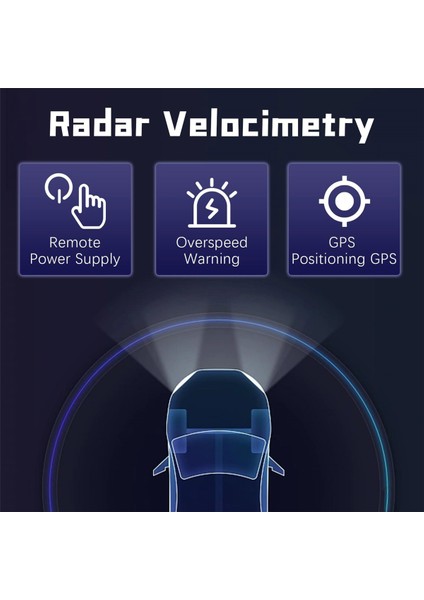 Sesli Hız Uyarılı Araç Radar Dedektörü, 360° Algılama, Araç Hız Alarm Sistemi, LED Ekran, Şehir/otoyol Modu (Yurt Dışından)