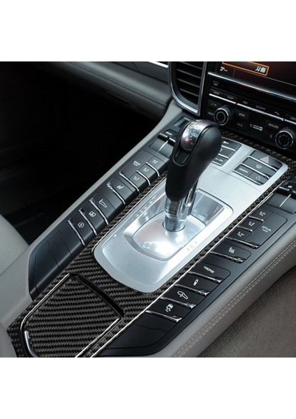 Karbon Fiber Siyah Iç Merkezi Kontrol Multimedya Paneli Trim Etiket Porsche Panamera 2010-2016 Rhd Için (Yurt Dışından) modelleri