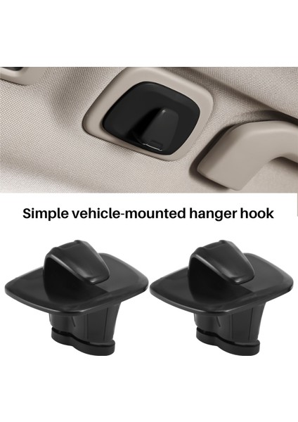2 Adet Araba Siyah Abs Iç Çatı Kancaları Elbise Askısı Kanca Trim Volvo V90 S90 XC40 XC60 XC90 2015-2020 (Yurt Dışından)