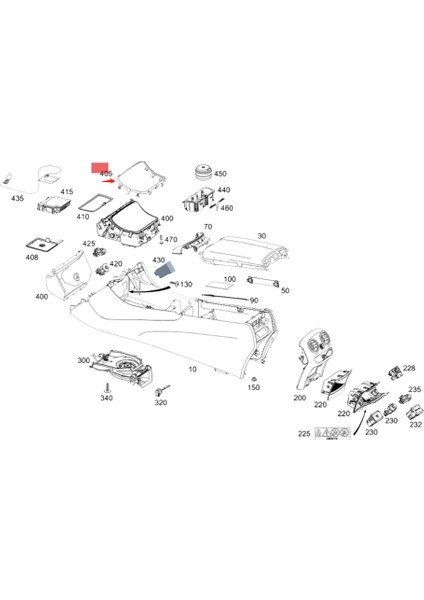 A2056830900 Araba Ön Su Bardağı Çerçeve Krom Trim Mercedes Benz Için W205 C205 C253 2015-2021 Saklama Kutusu Trim Şerit (Yurt Dışından)
