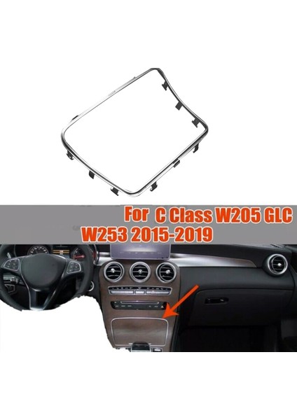 A2056830900 Araba Ön Su Bardağı Çerçeve Krom Trim Mercedes Benz Için W205 C205 C253 2015-2021 Saklama Kutusu Trim Şerit (Yurt Dışından)