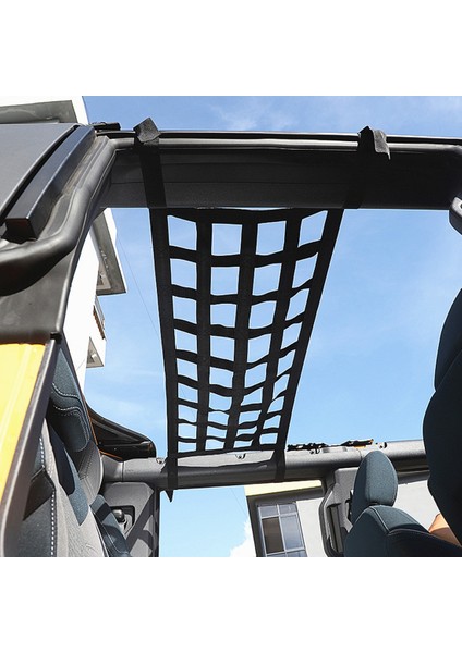 Örgü Kargo Ağı Net Hamak Çatı Üst Netleştirme Hamak Ford Bronco 2021 2022 Aksesuarları, Siyah (Yurt Dışından)