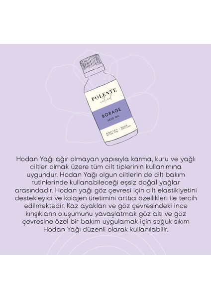 Borage (Hodan) Yağı - Soğuk Sıkım (30 ml)