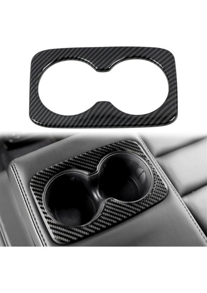 Araba Karbon Fiber Arka Koltuk Su Bardağı Tutucu Dekorasyon Çerçeve Kapak Trim Fit Dodge Durango 2010-2020 Için (Yurt Dışından)