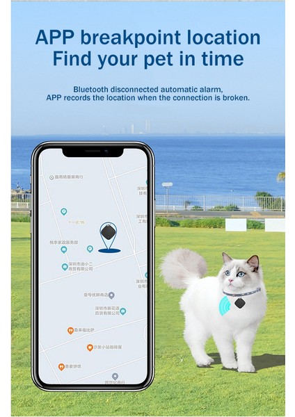 Mini Gps Takip Cihazı Bluetooth Anti-Kayıp Cihaz Anahtarı Pet Cep Telefonu Anti-Kayıp Cihaz Akıllı Bulucu Siyah (Yurt Dışından)