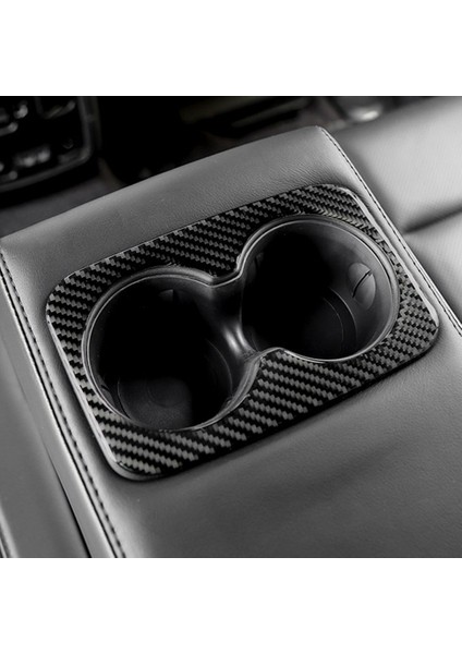 Araba Karbon Fiber Arka Koltuk Su Bardağı Tutucu Dekorasyon Çerçeve Kapak Trim Fit Dodge Durango 2010-2020 Için (Yurt Dışından)