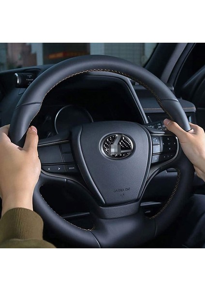 Lexus Için F Spor Gs Es Rx Nx Karbon Fiber Direksiyon Amblemi Çıkartma (Yurt Dışından)