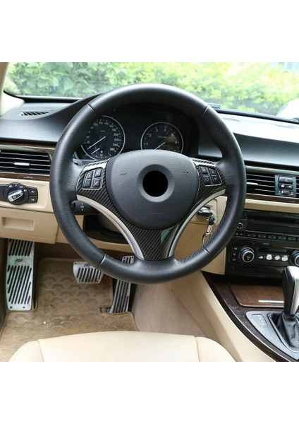 Bmw Için E90 3 Serisi E90 E92 320I 330I 325I 2005-2012 Araba Direksiyon Dekorasyon Trim Aksesuarları, Abs Karbon Fiber (Yurt Dışından) fırsatları