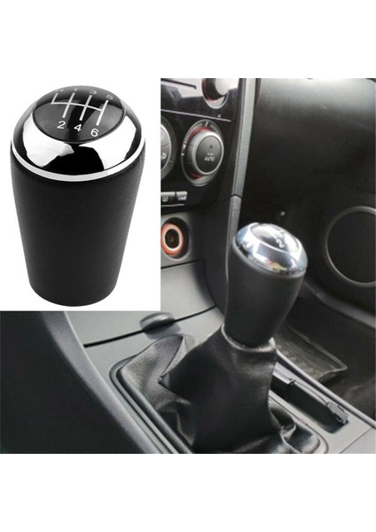 Araba 6 Hız Vites Topuzu Kapağı Mazda 3 Için Bk Bl Cw 6 5 3 Serisi Cx-7 Mx-5 2003-2017 Pu Deri Shifter Kafa (Yurt Dışından) modelleri