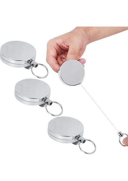 4 Adet Geri Çekilebilir Olta Hattı Kesici Anahtarlık Karabina Makaraları Anahtarlık Zincirleri 60CM Kordon ve 2.5cm Bölünmüş Halka (Yurt Dışından) fiyatları