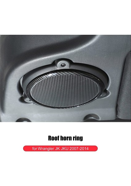 Araba Çatı Hoparlör Kapağı Trim Halkası Jeep Wrangler Jk 2007-2014 Için Iç Aksesuarlar (Karbon Fiber) (Yurt Dışından) modelleri