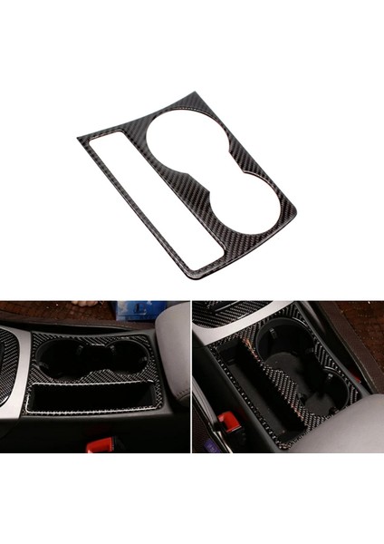 Audi Için A4 B8 A5 2009 2010 2011 2012 2013 2014 2015 Karbon Fiber Merkezi Konsol Su Bardağı Tutucu Kapak Trim (Yurt Dışından)