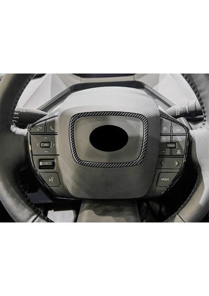 Toyota Prius 60 Serisi 2020-2023 Için Karbon Fiber Siyah Araba Direksiyon Halkası Trim Iç Krom Çerçeve Trim (Yurt Dışından)