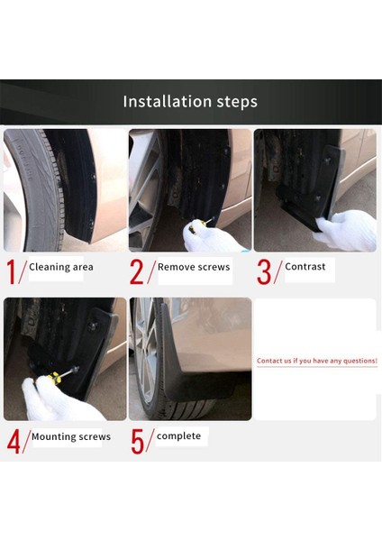 Ön Arka Çamurluk Çamur Flaps Guard Splash Flap Çamurluk Çamurluklar Kia Soul Am 2010 2011 2012 (Yurt Dışından)