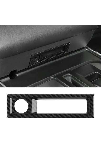 Merkezi Konsol Kol Dayama Kutusu Anahtarı Düğme Kapağı Trim Çerçeve Ford F150 2021 2022 2023 Aksesuarları (Abs Karbon Fiber) (Yurt Dışından)