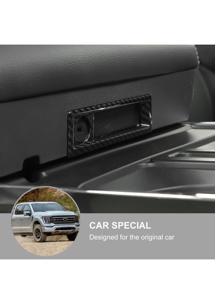 Merkezi Konsol Kol Dayama Kutusu Anahtarı Düğme Kapağı Trim Çerçeve Ford F150 2021 2022 2023 Aksesuarları (Abs Karbon Fiber) (Yurt Dışından)