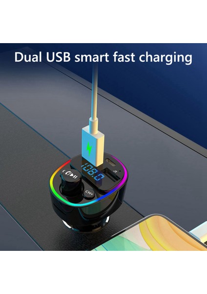 Araba Bluetooth 5.0 Fm Verici Mp3 Çalar Pd Tip-C Çift USB Şarj Adaptörü Handsfree U Disk Tf Kart Kayıpsız Müzik (Yurt Dışından) fiyatları