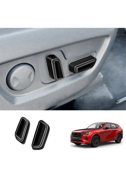 Mazda Cx-60 2022 2023 Rhd Ana Sürücü Koltuğu Ayar Düğmesi Trim Çerçeve Iç Trim Aksesuarları Parlak Siyah (Yurt Dışından) indirimleri