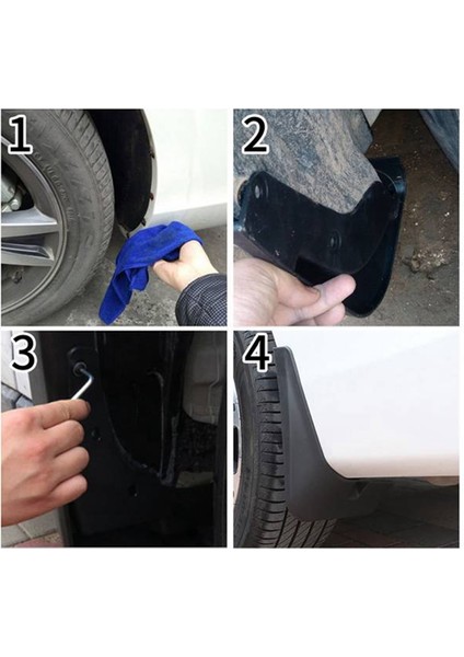 Toyota BZ4X 2022 Için 4 Adet Araba Çamur Flaps Çamurluklar Çamurluk Çamurluk Flap Splash Flaps Aksesuarları (Yurt Dışından)